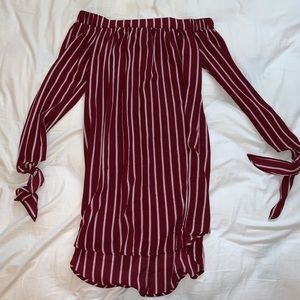 Nordstrom striped strapless dress